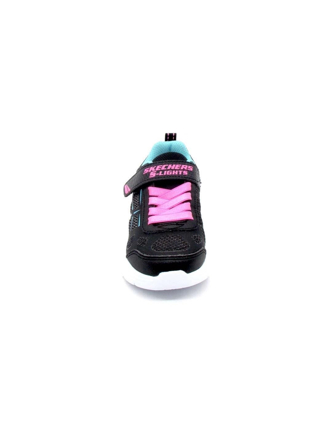 Zapatilla Skechers 302319/BLK negro/rosa niña