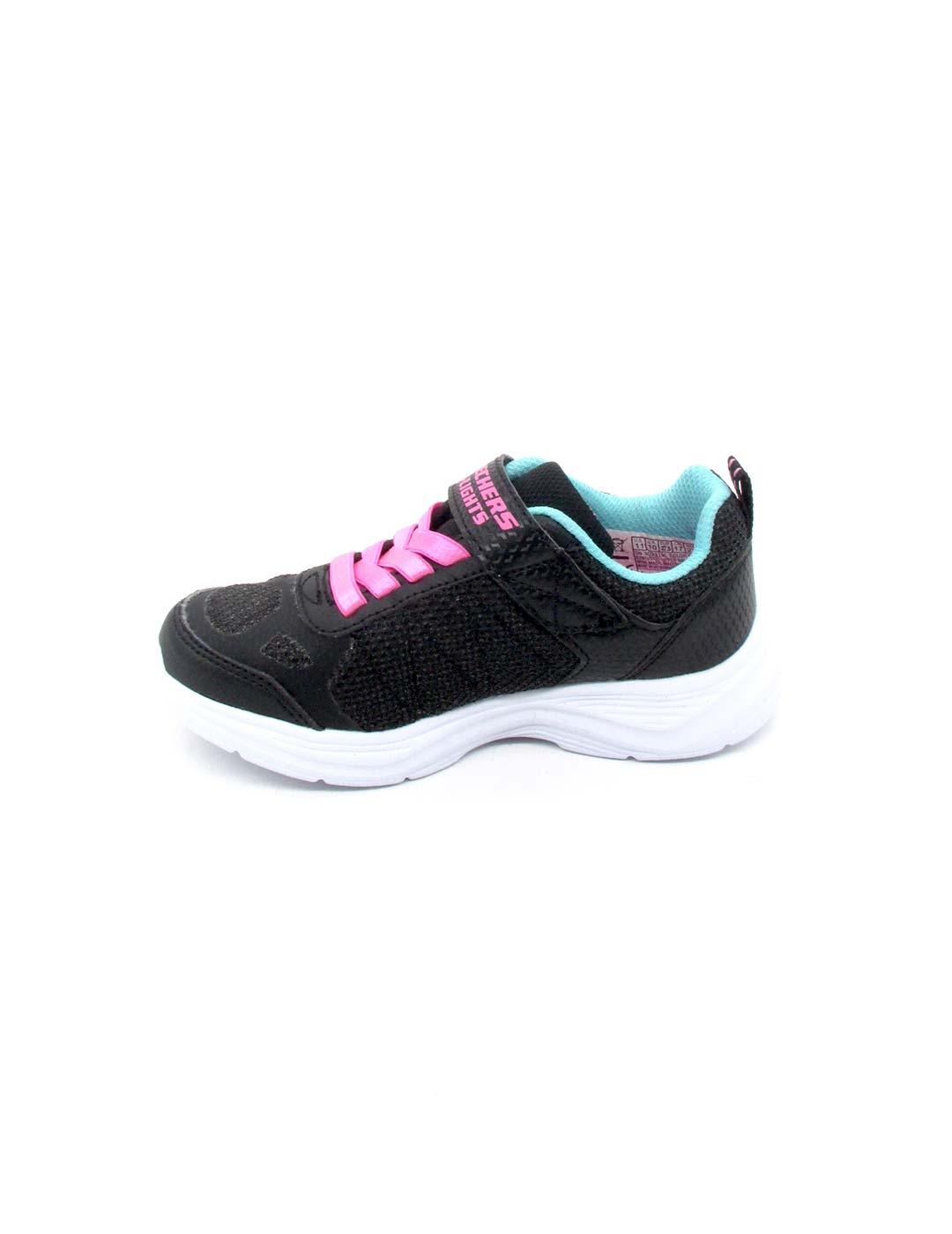 Zapatilla Skechers 302319/BLK negro/rosa niña