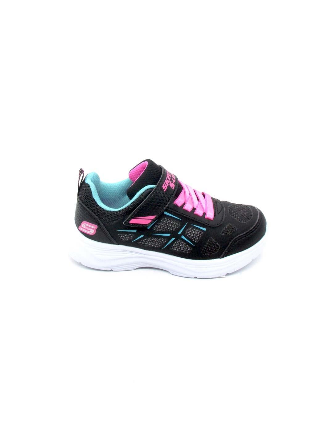 Zapatilla Skechers 302319/BLK negro/rosa niña
