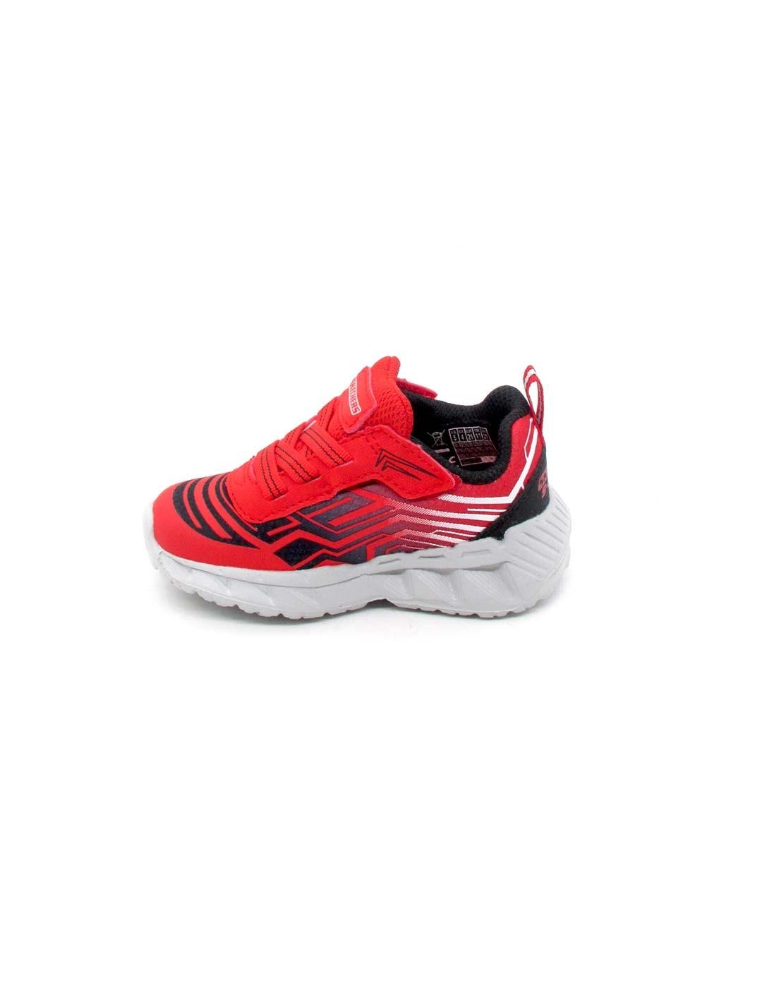 Zapatilla Skechers 401503 N/RDBK rojo para niño