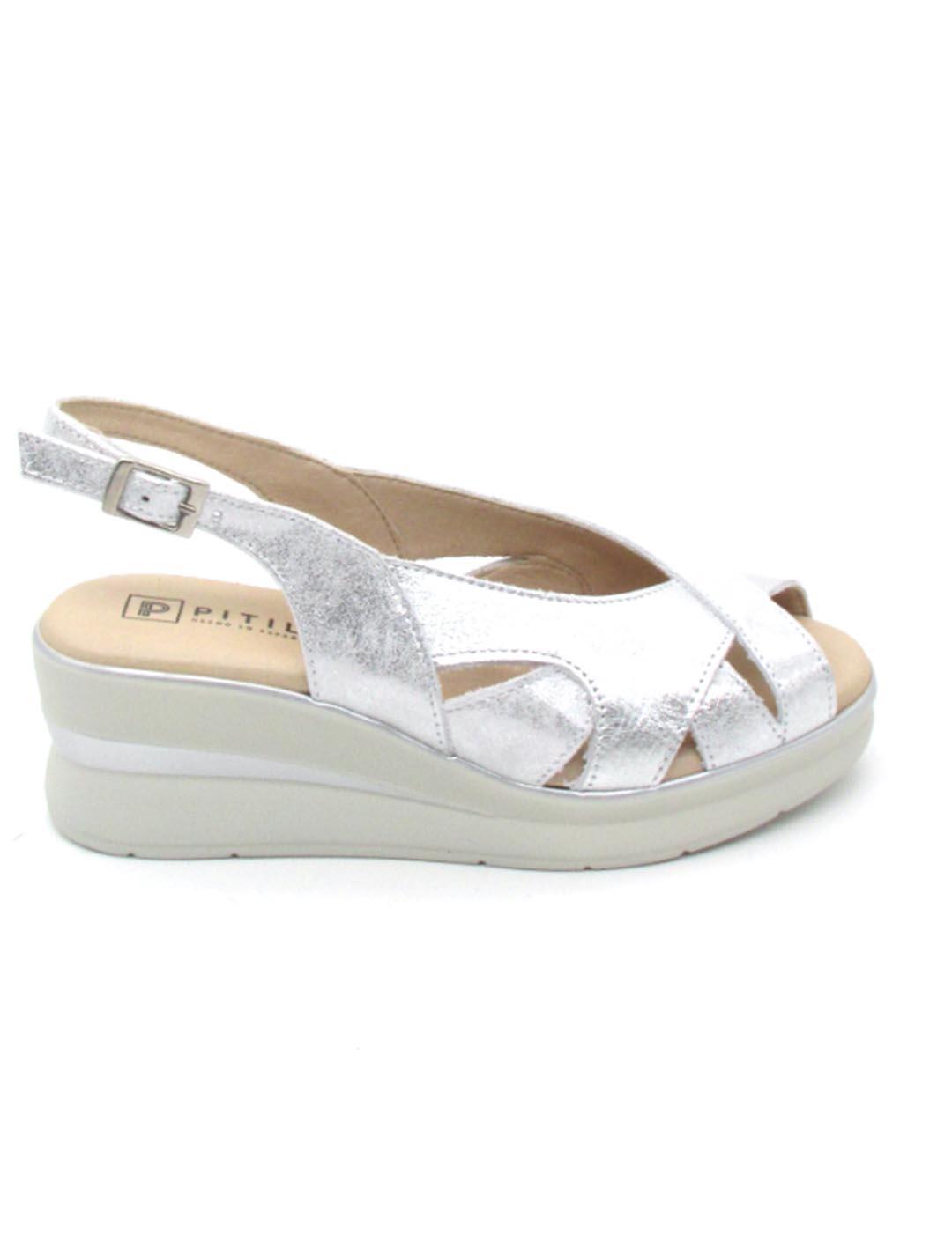 Sandalia Pitillos 5613 plata para mujer