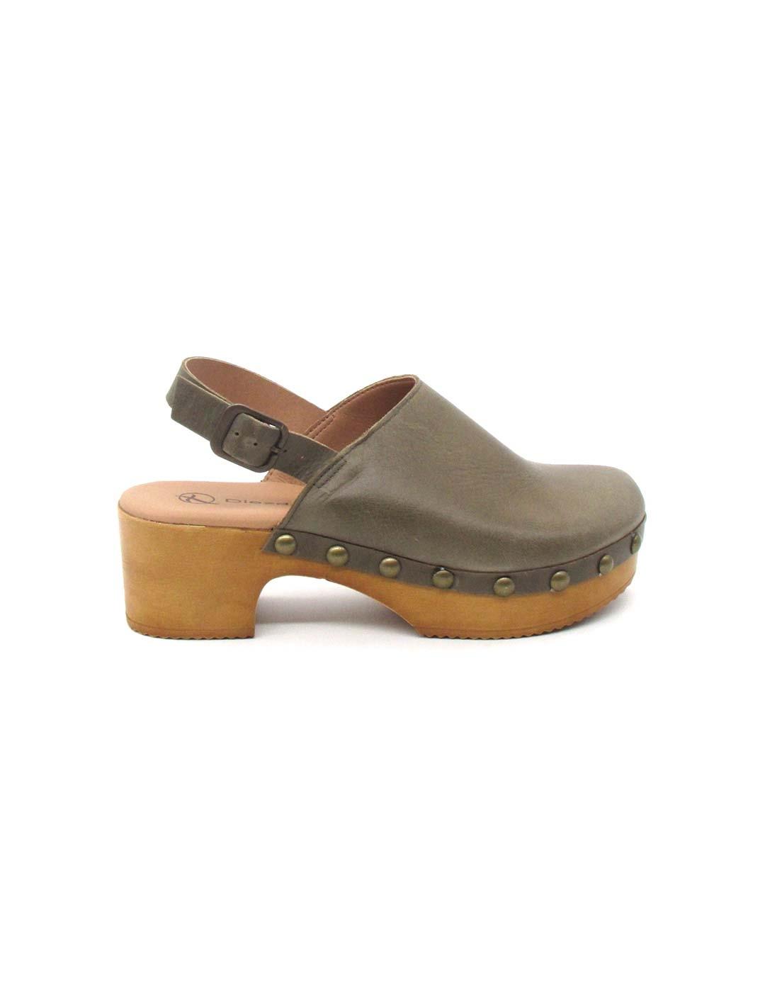 Zueco Diezdedos 7261702 kaki para mujer