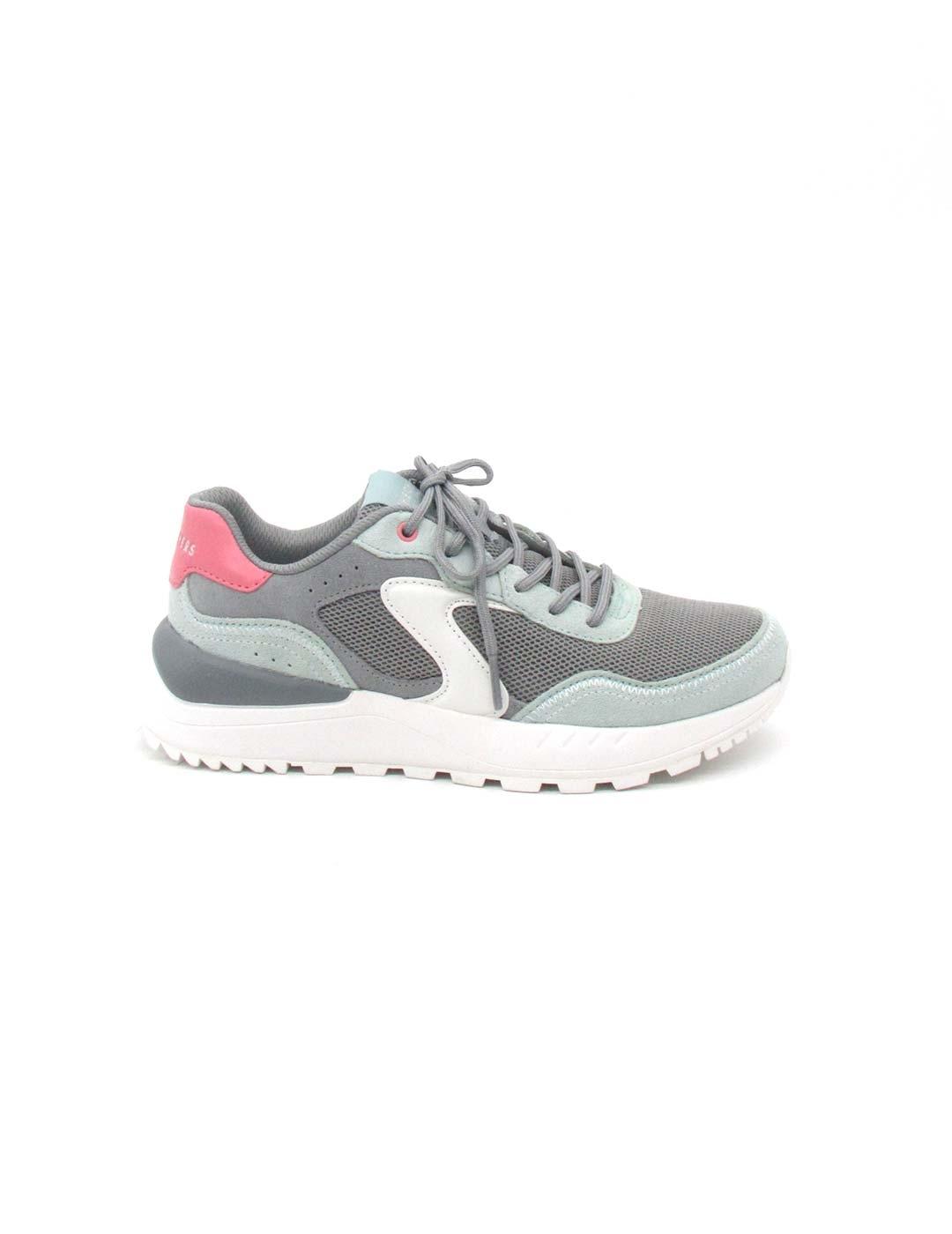 Zapatilla Skechers Fury Llace Low gris/mult. muje