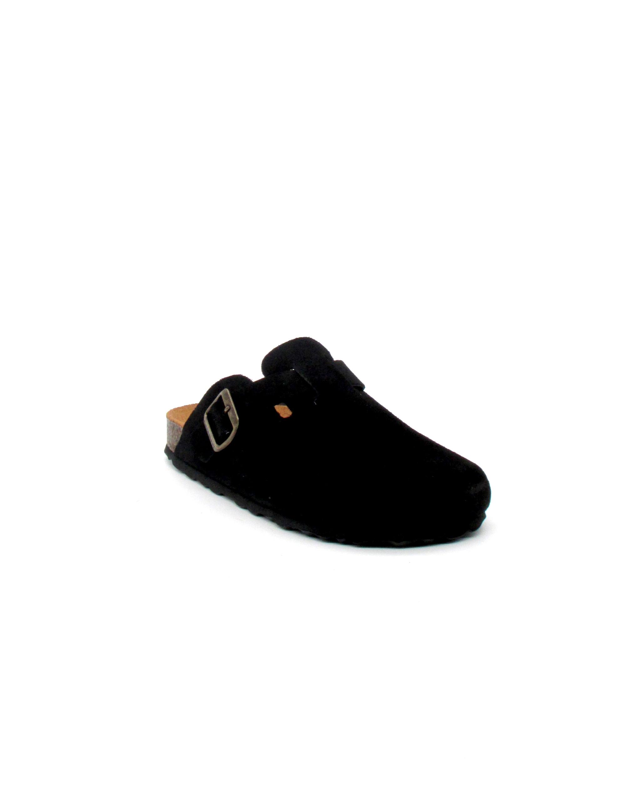 Zueco Bio Autenti 355 serraje de color negro para mujer