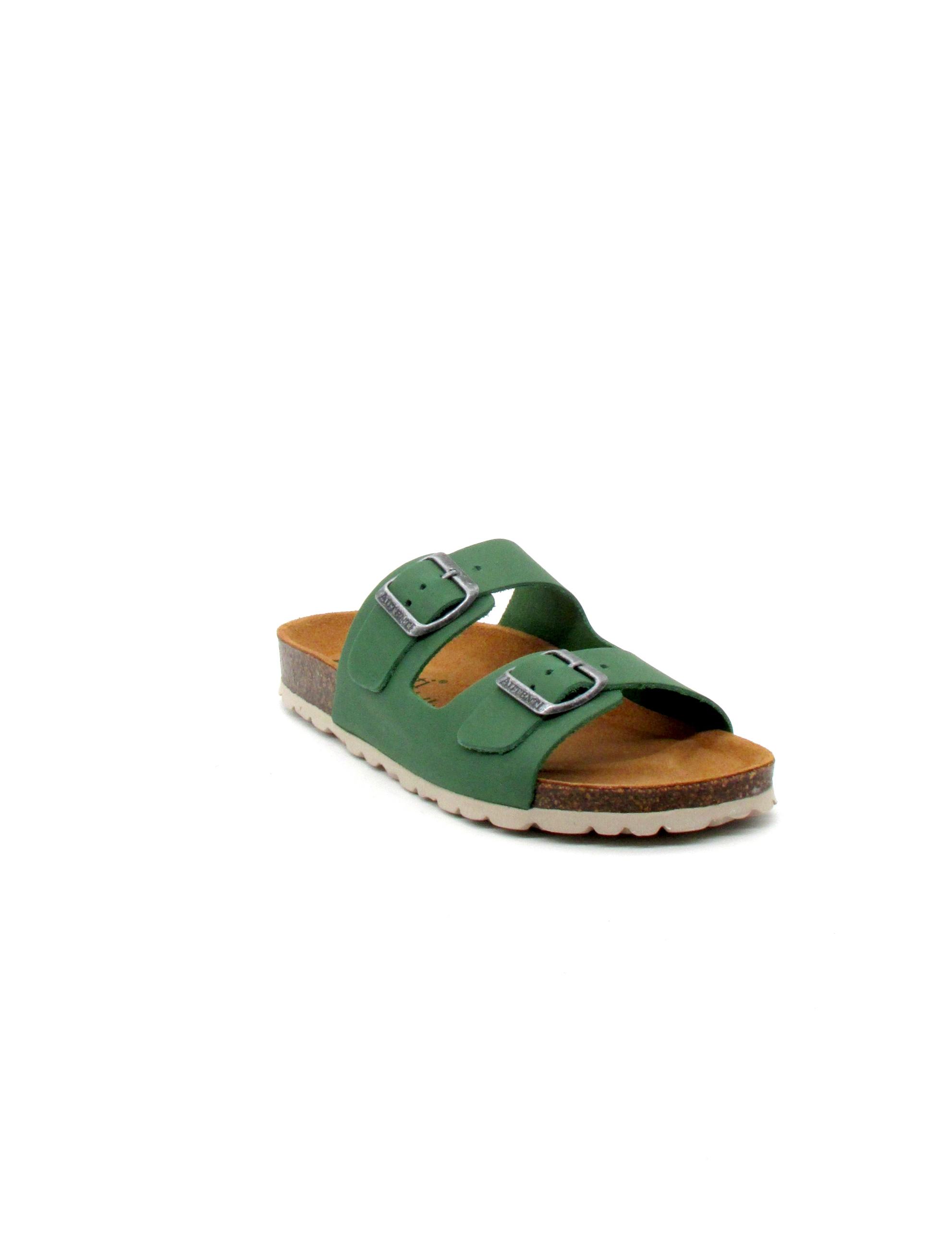 Sandalia Autenti 11096 Bio verde para mujer