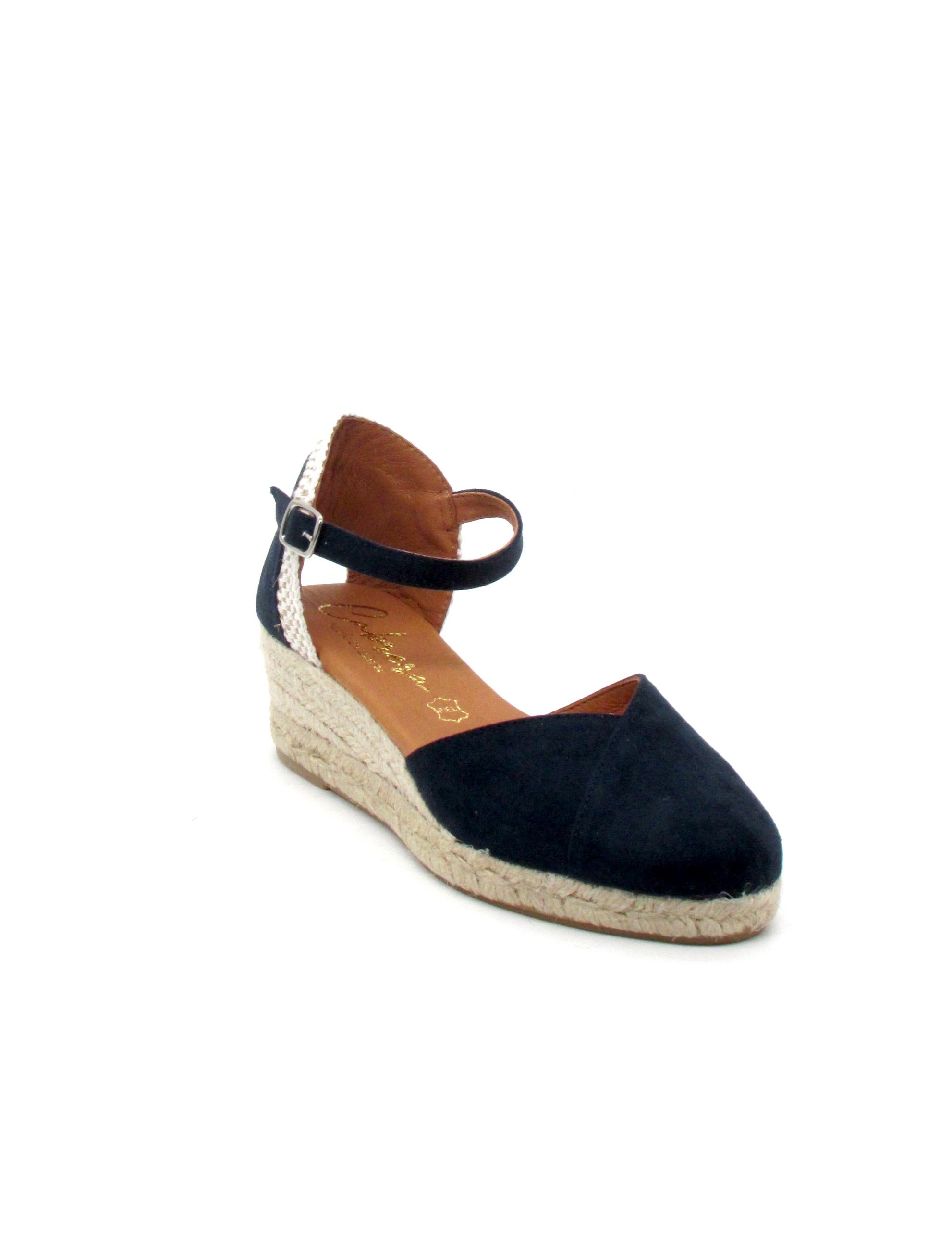 Alpargata Cabrera 54S-3 marino cuña para mujer