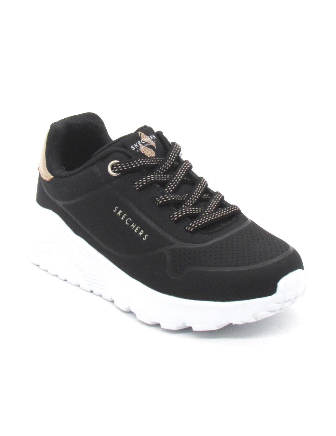 Zapatilla Skechers Uno Lite Metallic negro niña