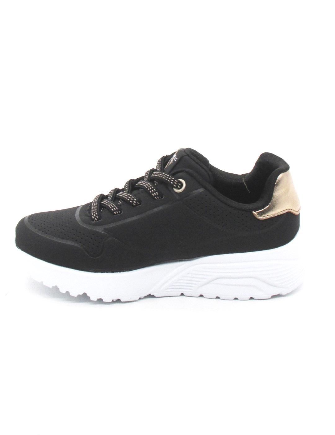 Zapatilla Skechers Uno Lite Metallic negro niña