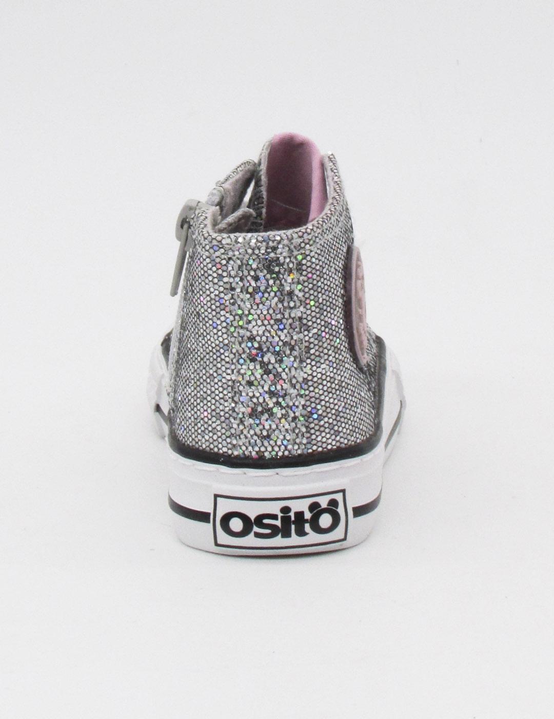Zapatilla Osito 141064  glitter para niña