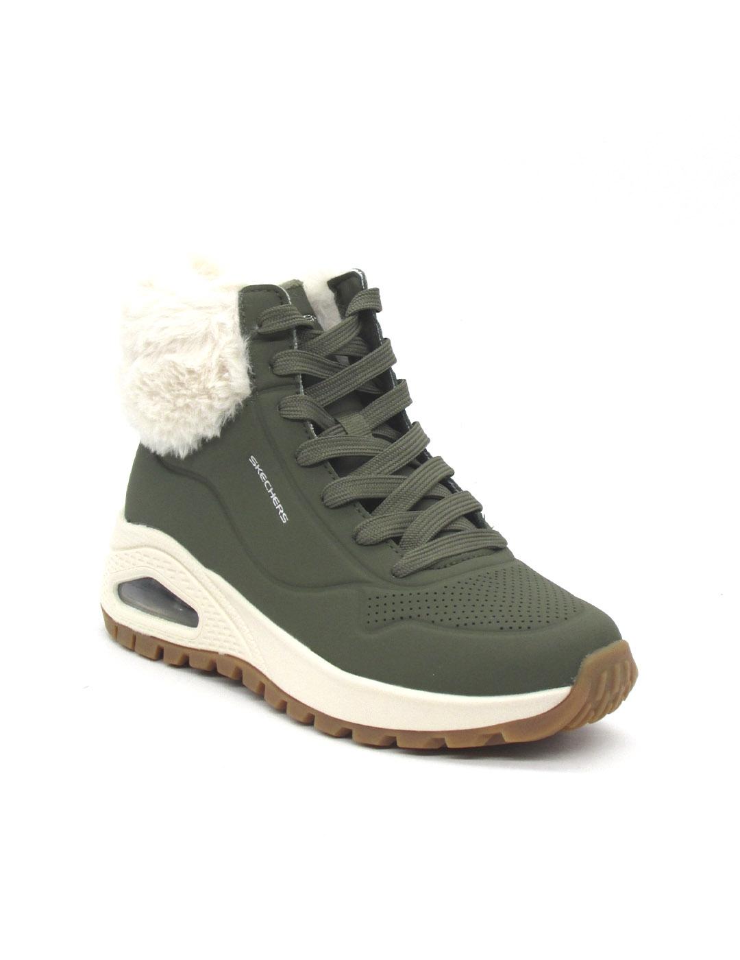 Botín Skechers Uno Rugged - Fall Air verde mujer