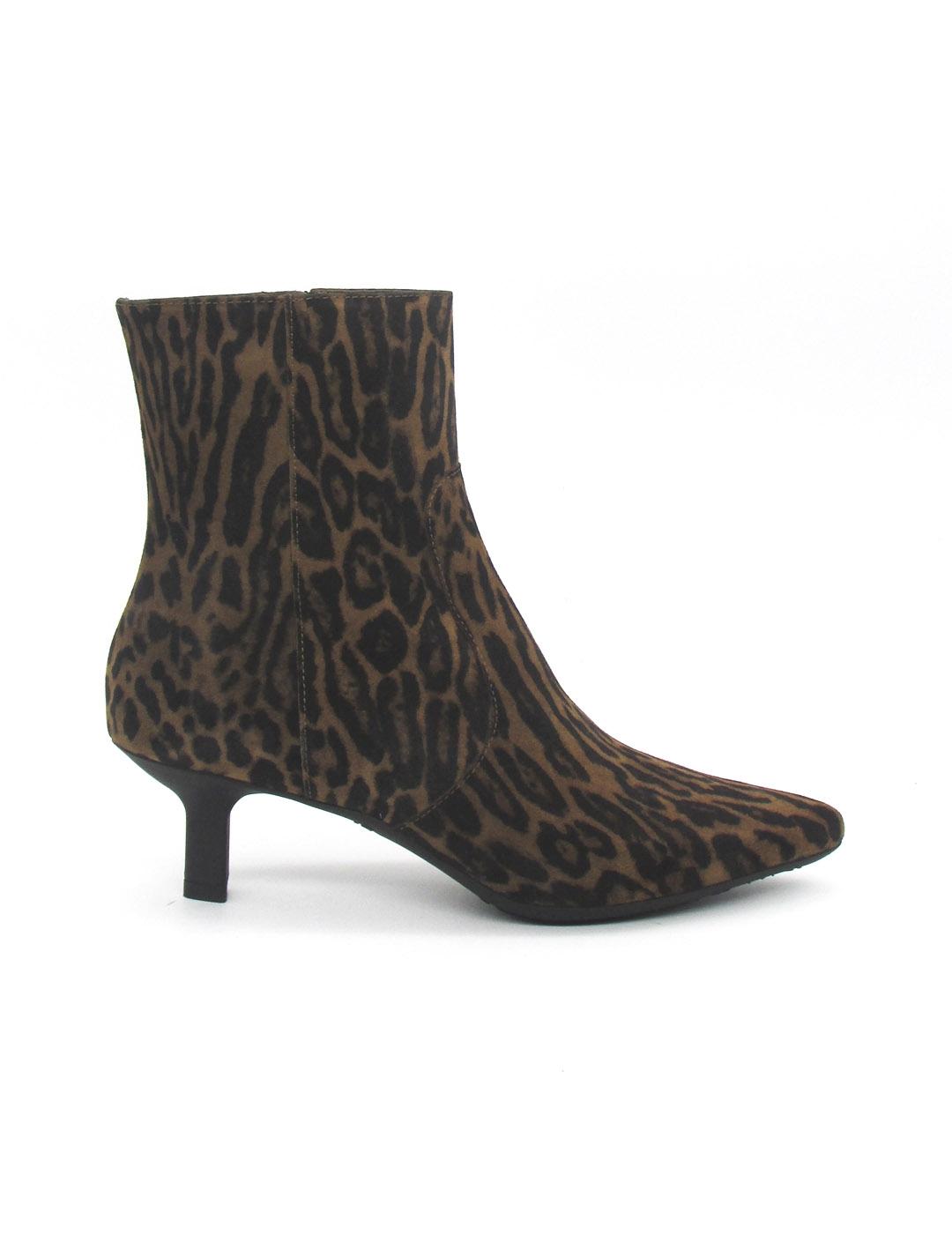 Botín Wonders 7111 leopardo de tacón para mujer