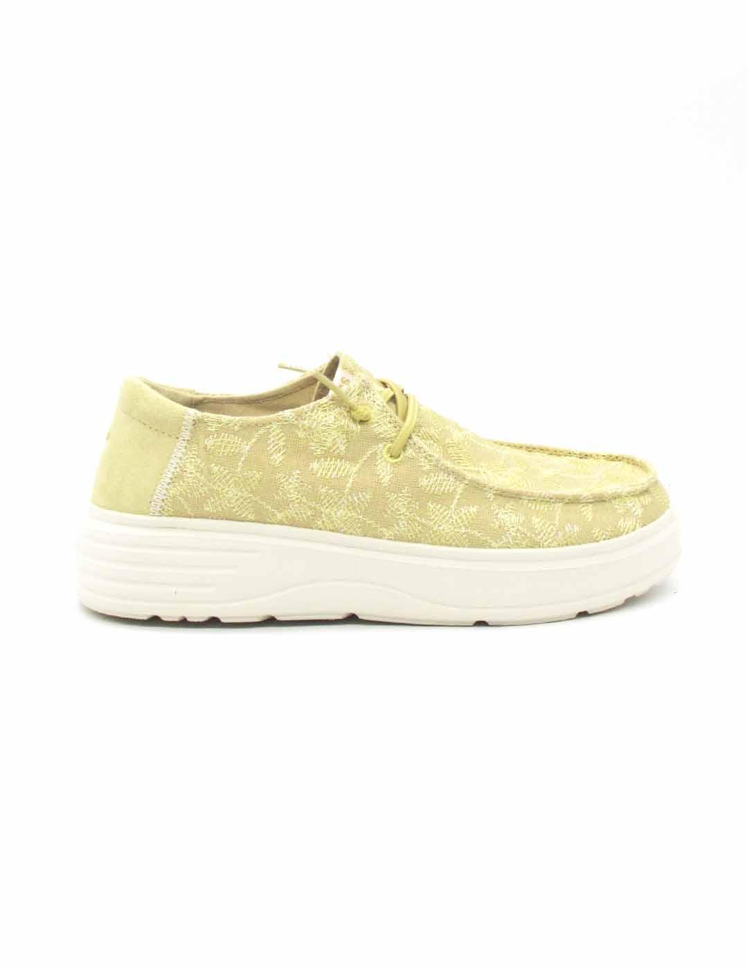 Nautico Pitas BLOOM de color mostaza para mujer