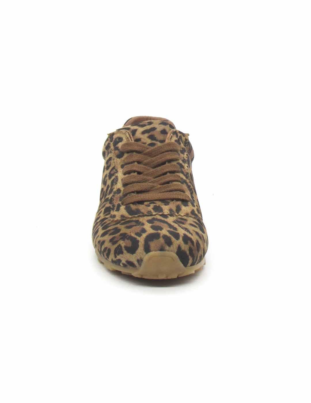 Zapato Deportivo Creator S-4159 cordón leopardo para mujer