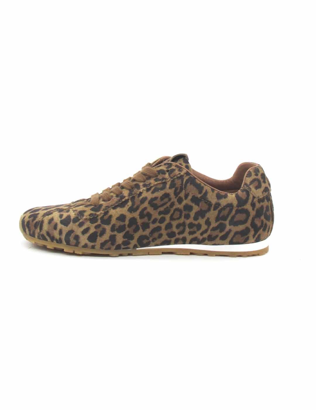 Zapato Deportivo Creator S-4159 cordón leopardo para mujer