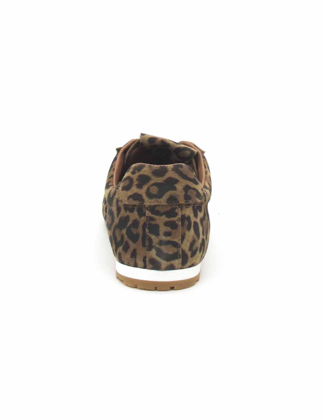 Zapato Deportivo Creator S-4159 cordón leopardo para mujer