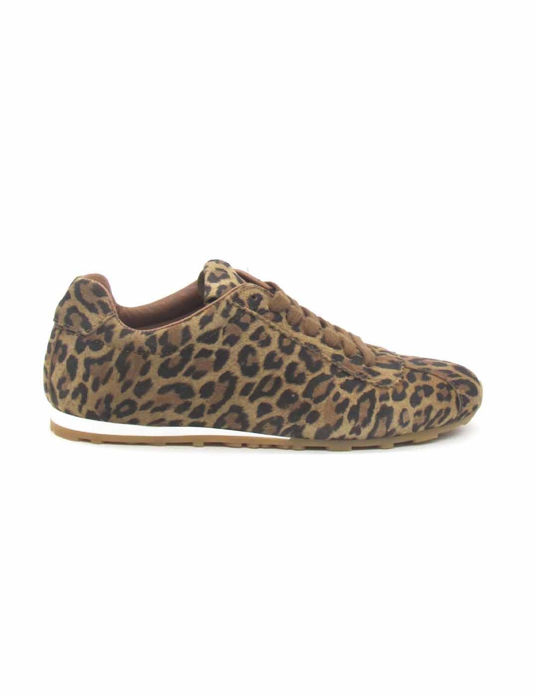 Zapato Deportivo Creator S-4159 cordón leopardo para mujer