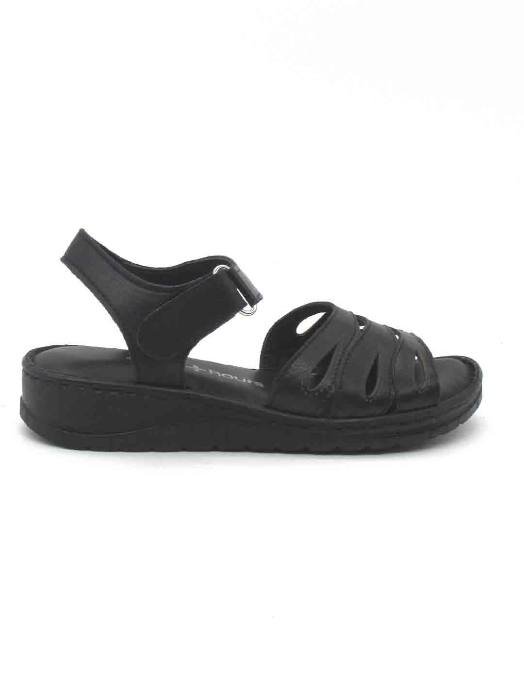 Sandalia 48 HORAS 514301/01 de color negro para mujer