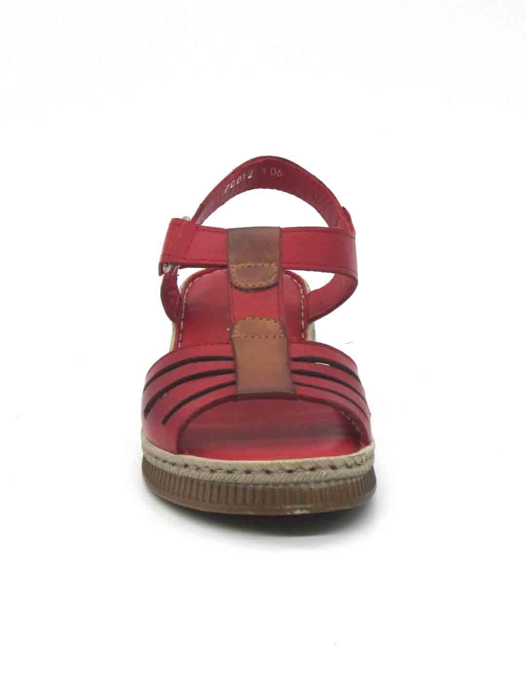 Sandalia 48 HORAS 514601/40 de color rojo para mujer