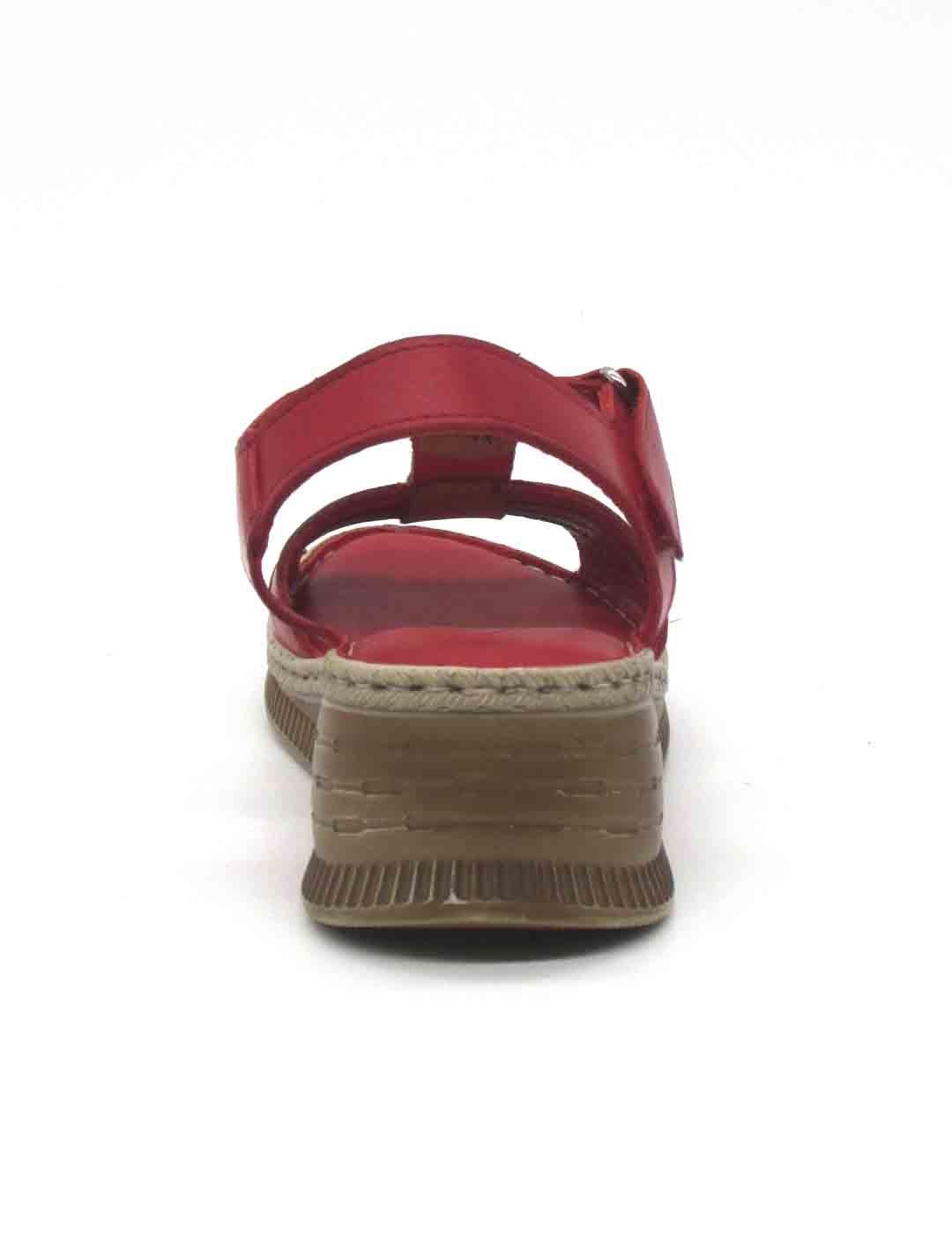 Sandalia 48 HORAS 514601/40 de color rojo para mujer