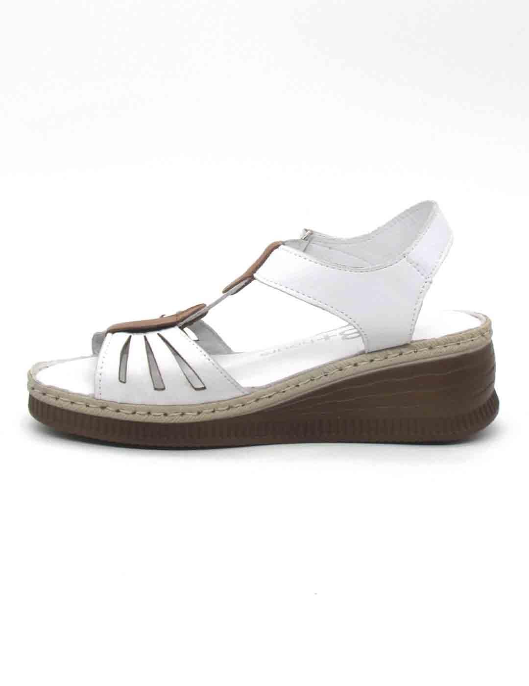 Sandalia 48 HORAS 514601/30 de color blanco para mujer