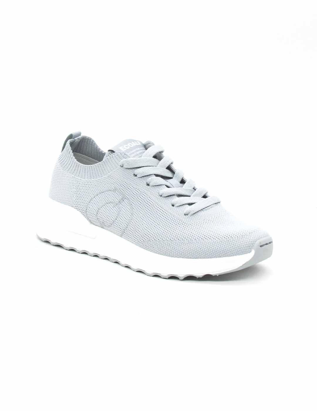 Zapatilla Ecoalf CONDEKNITALF de color azul claro con cordón