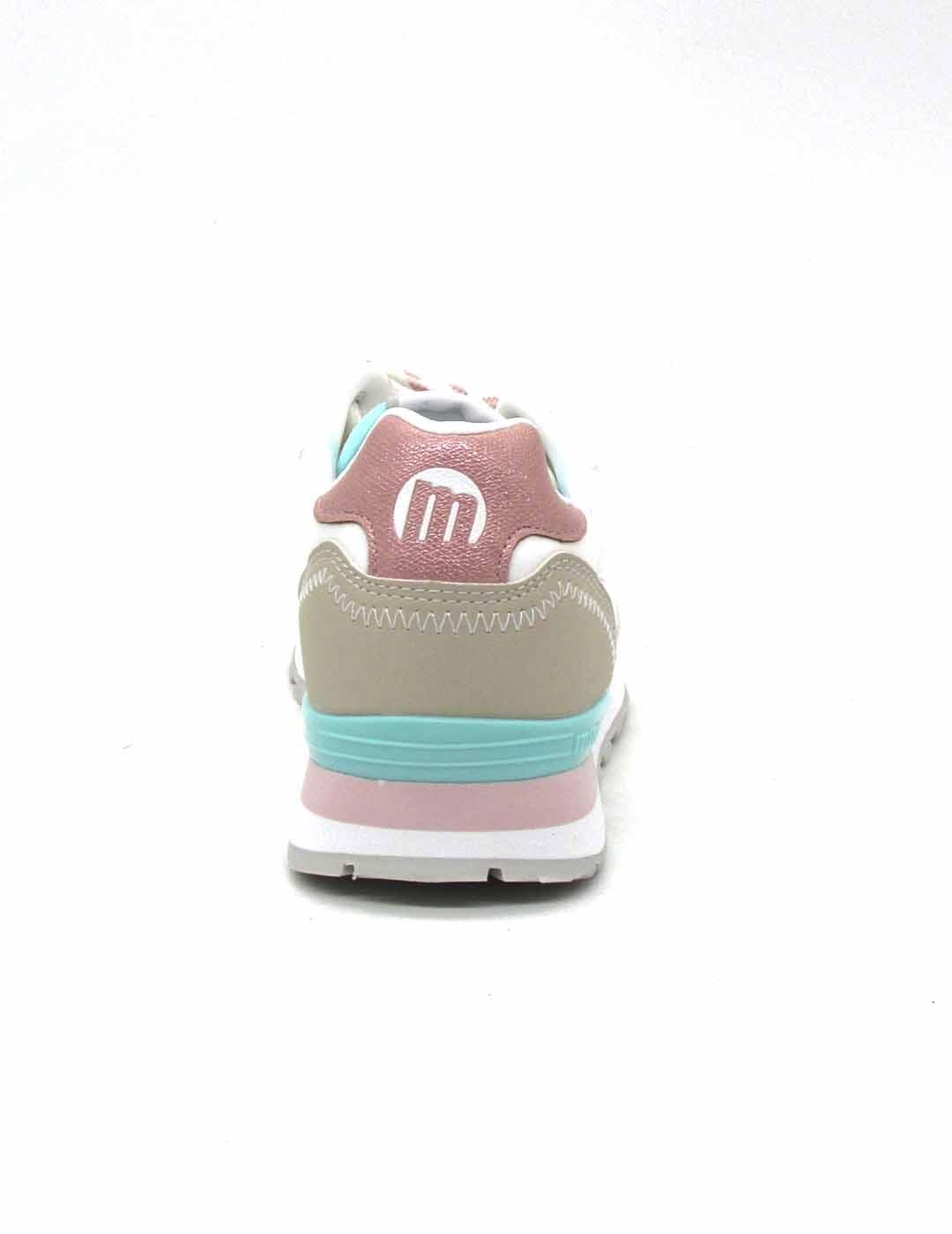 Zapatilla Mustang 60439 de color blanco con cordón