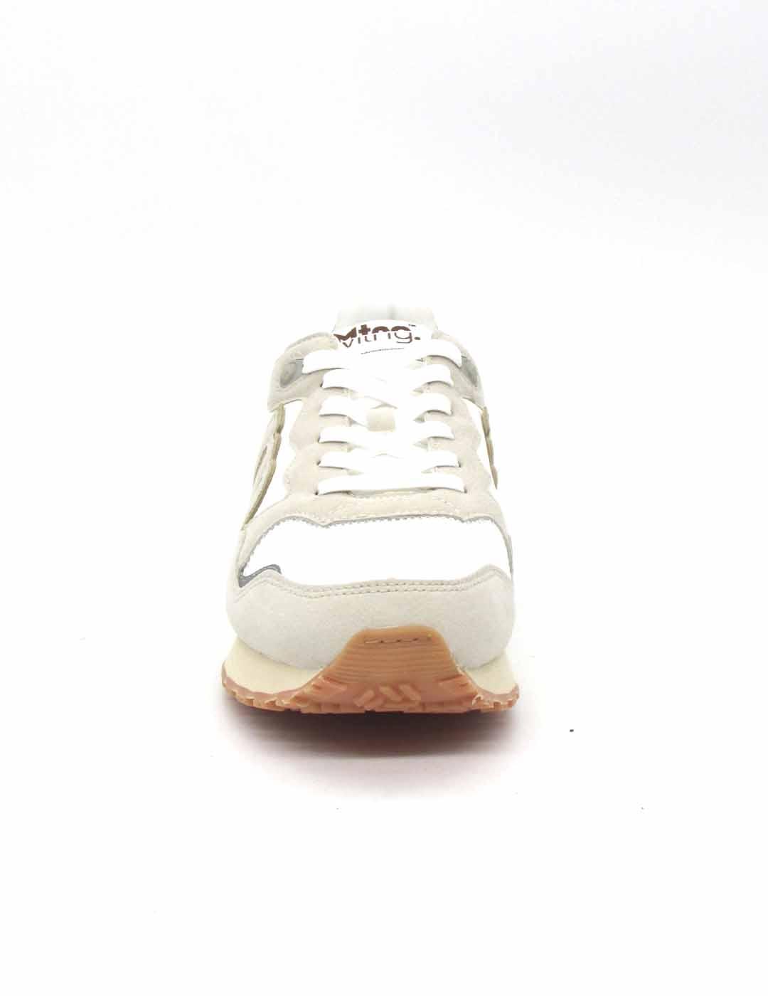 Zapatilla Mustang 84427 de color blanco con cordón para homb