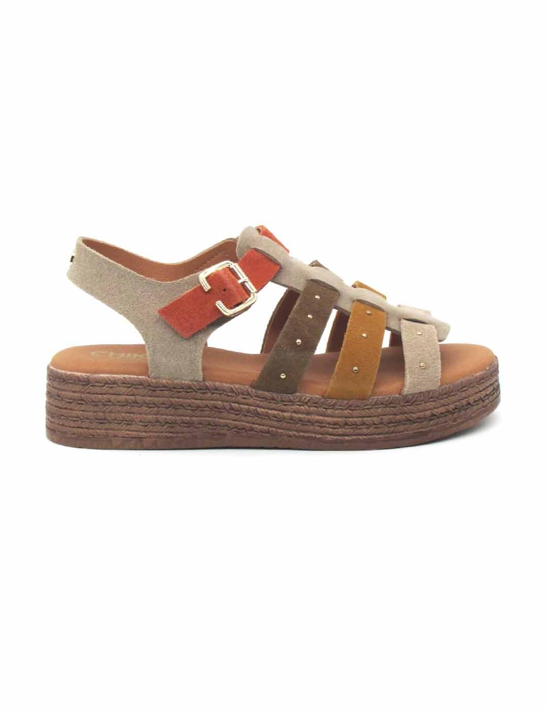 Sandalia Chika10 MAYRA 10 de color cuero