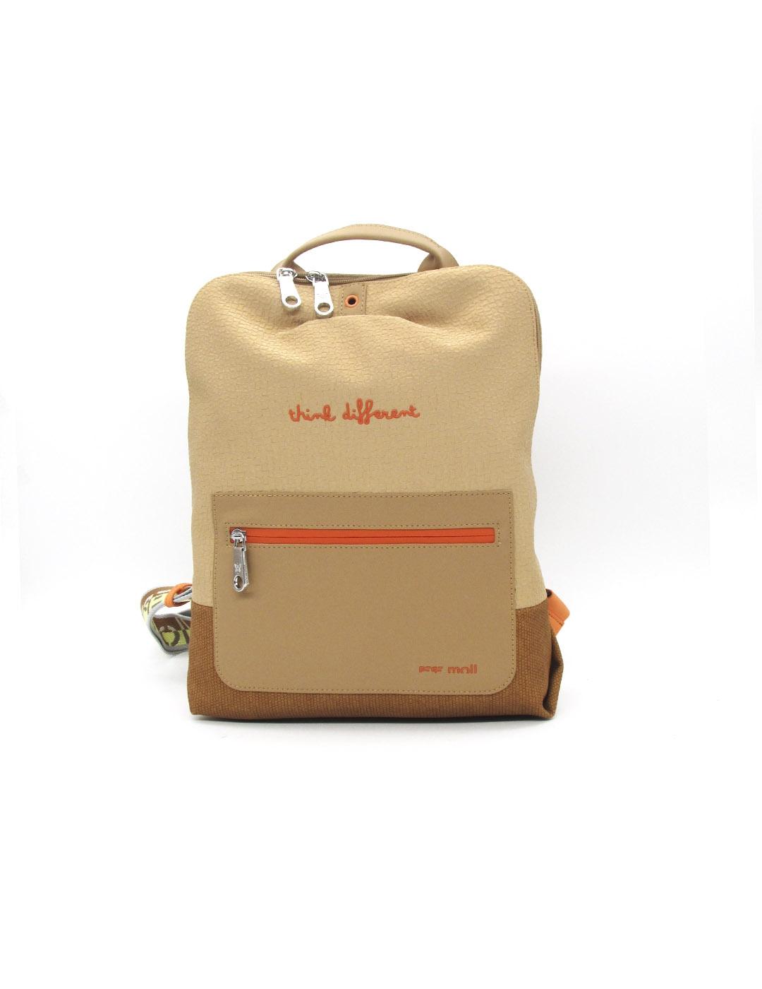 Mochila Pepe Moll 251480 de color cuero para mujer