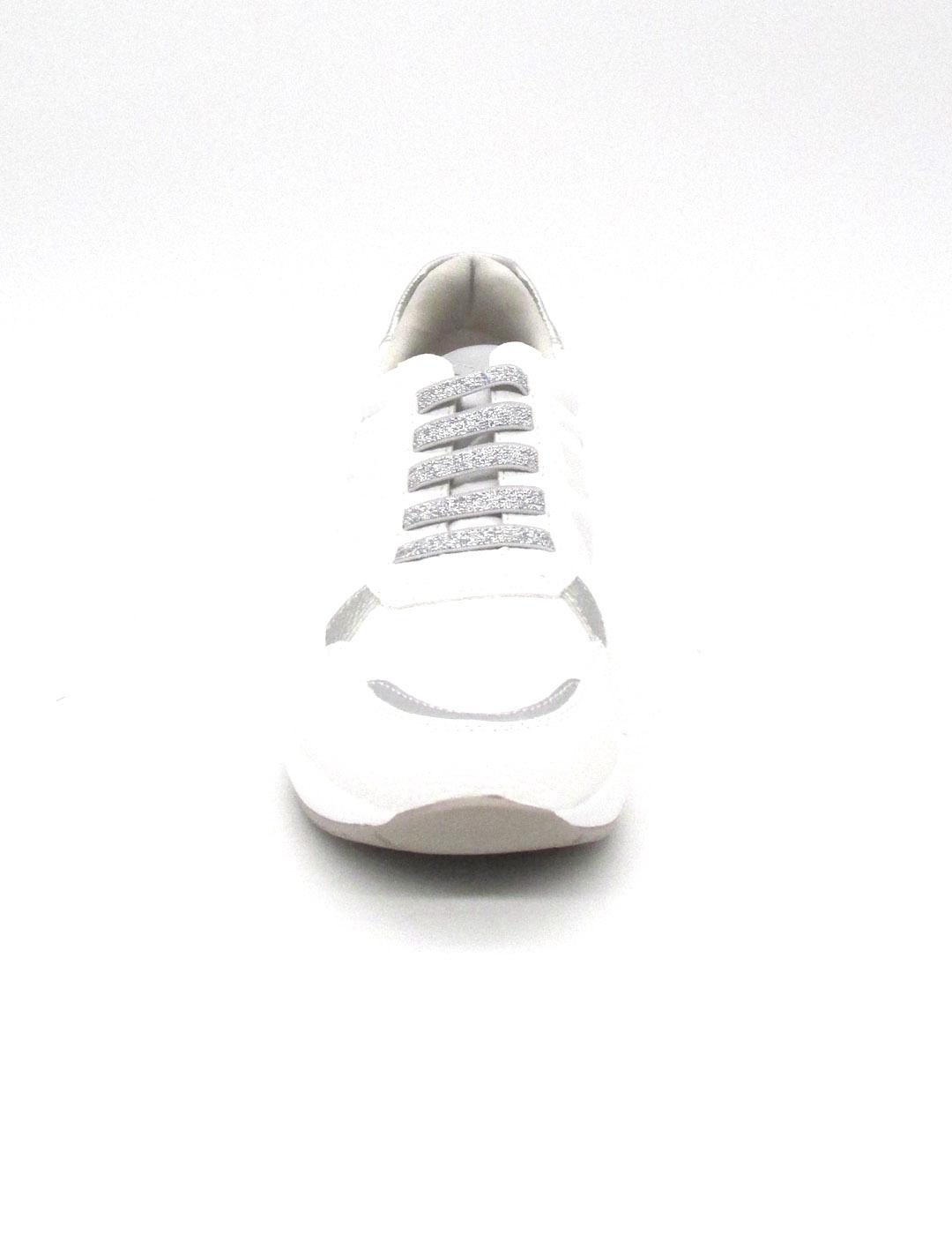 Zapato deportivo Mysoft 25M250 blanco con cuña para mujer