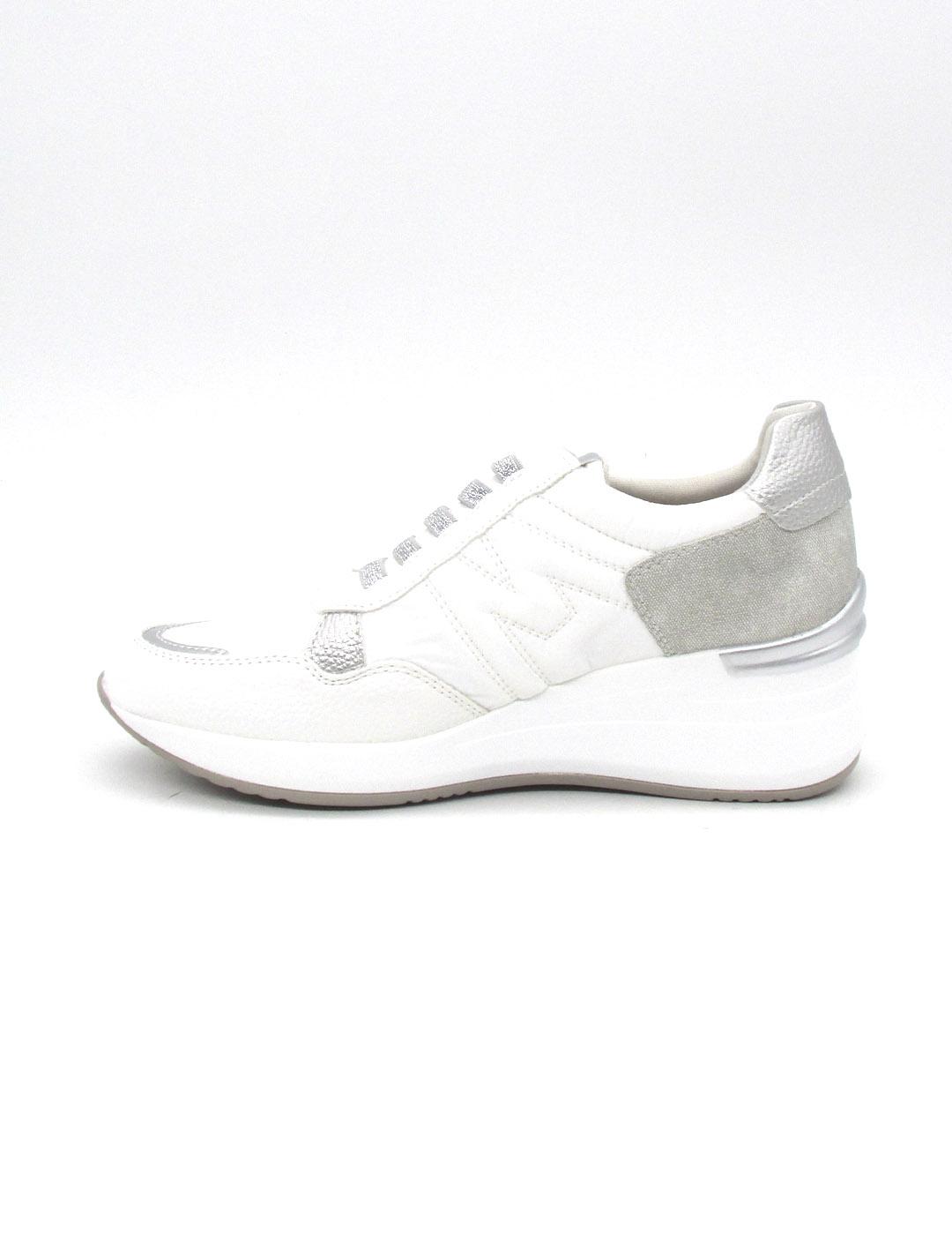 Zapato deportivo Mysoft 25M250 blanco con cuña para mujer