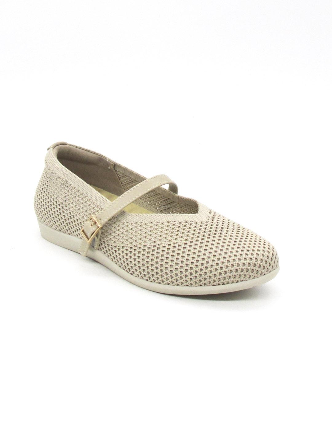 Bailarina Mysoft 25M0832 de color platino para mujer
