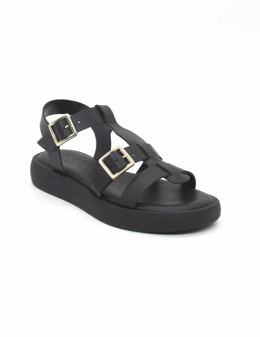 Sandalia Wonders AB-1012 de color negro para mujer