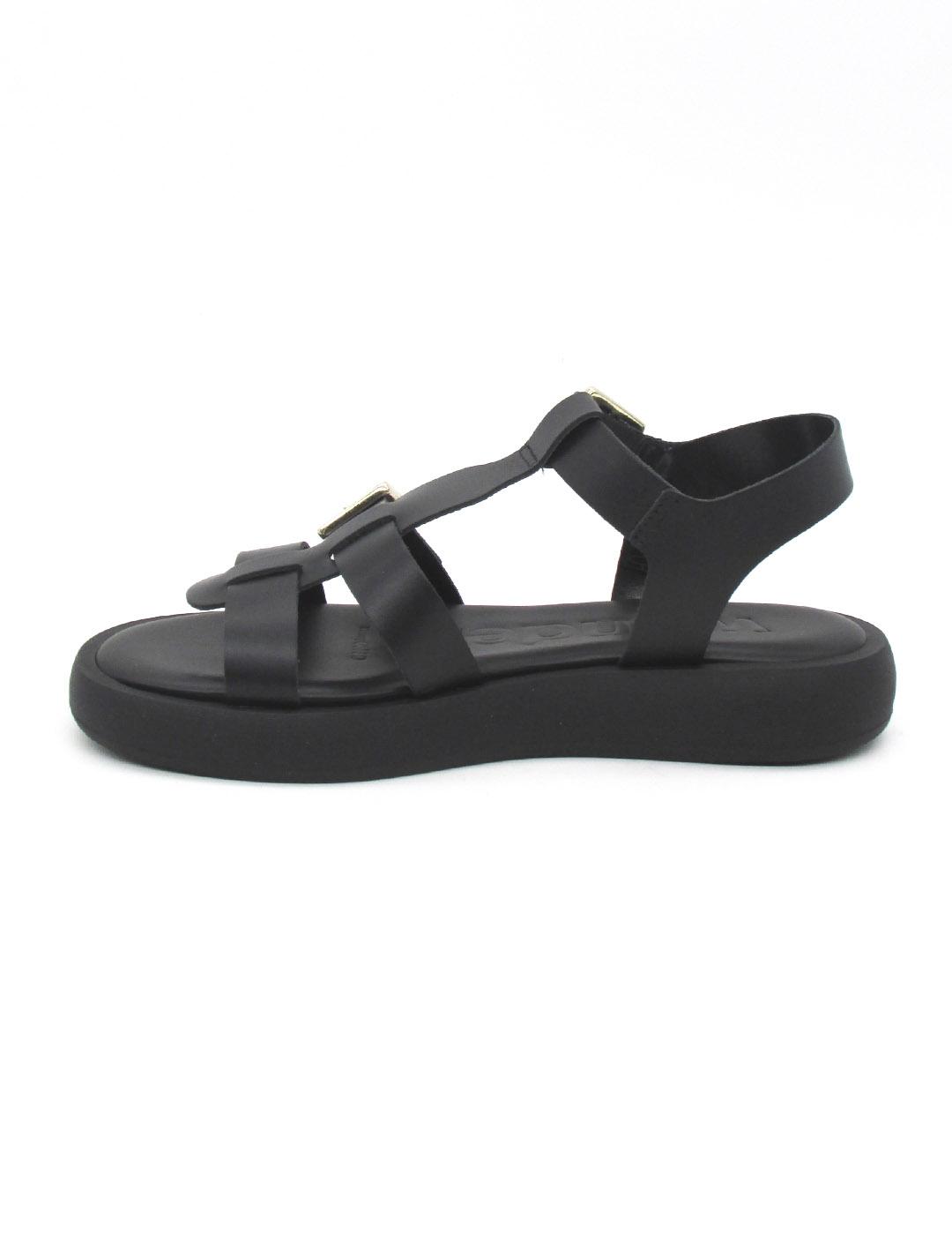 Sandalia Wonders AB-1012 de color negro para mujer
