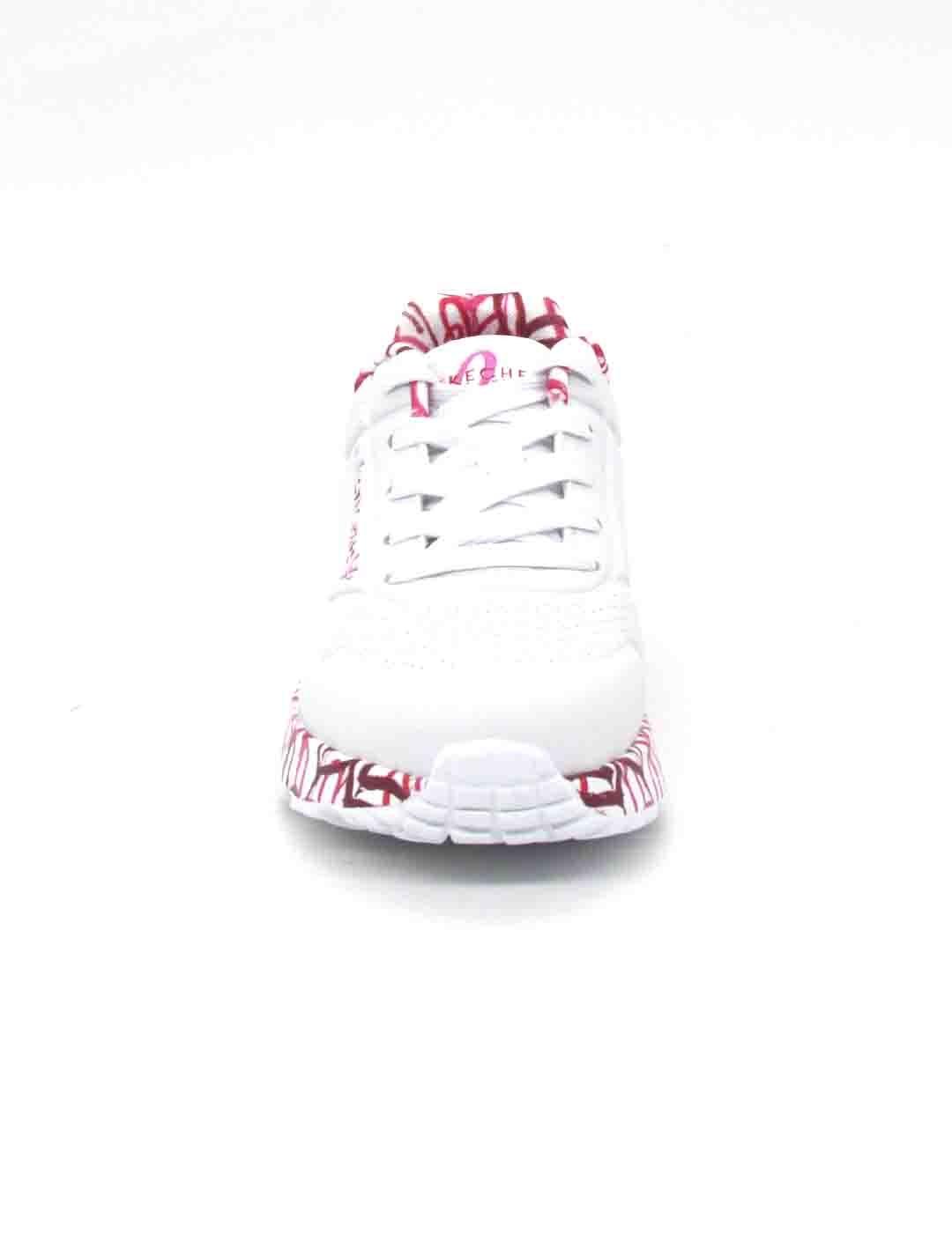 Zapatilla Skechers 314976/WRPK blanco/rojo/rosa para niña