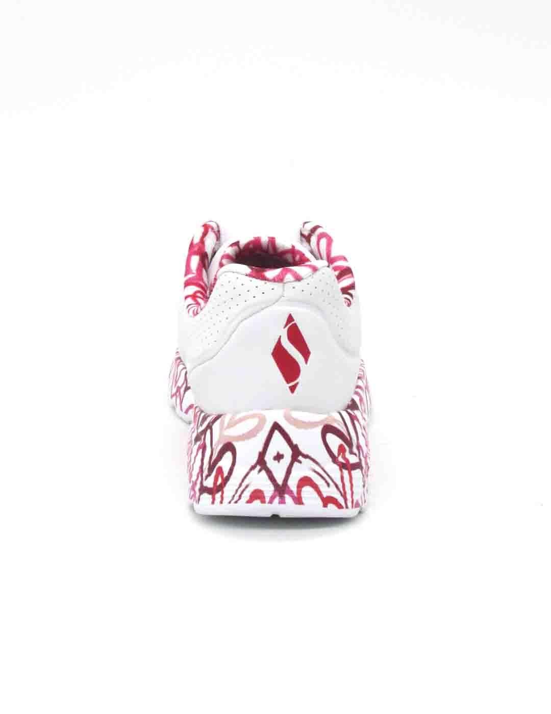 Zapatilla Skechers 314976/WRPK blanco/rojo/rosa para niña