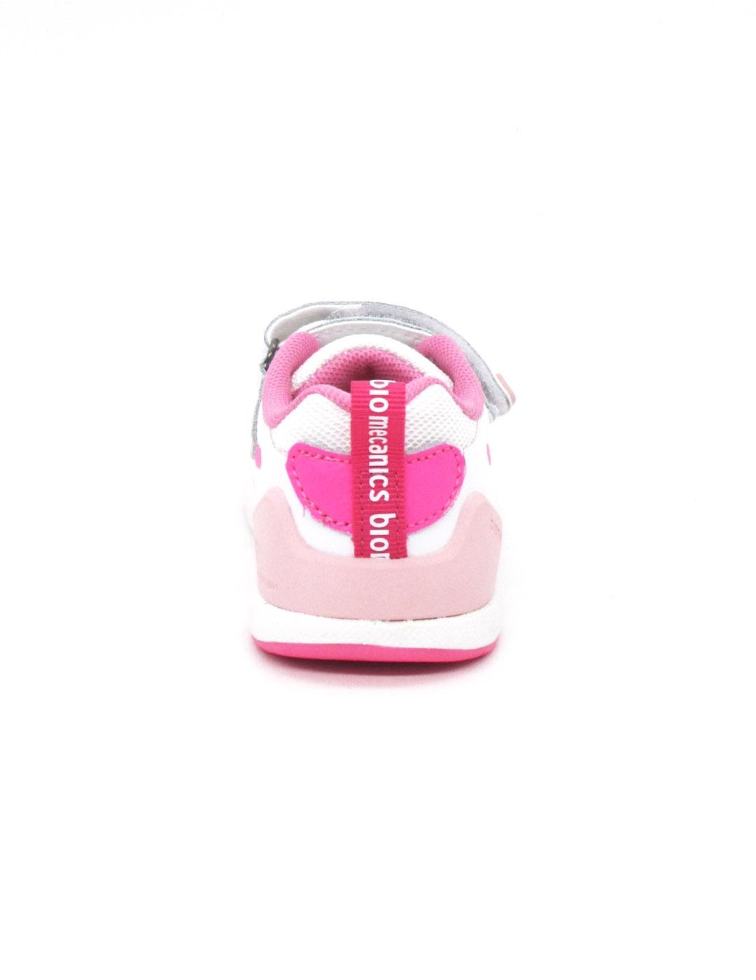Zapatilla Biomecanics 252133-D304 blanco/fuxia para niña