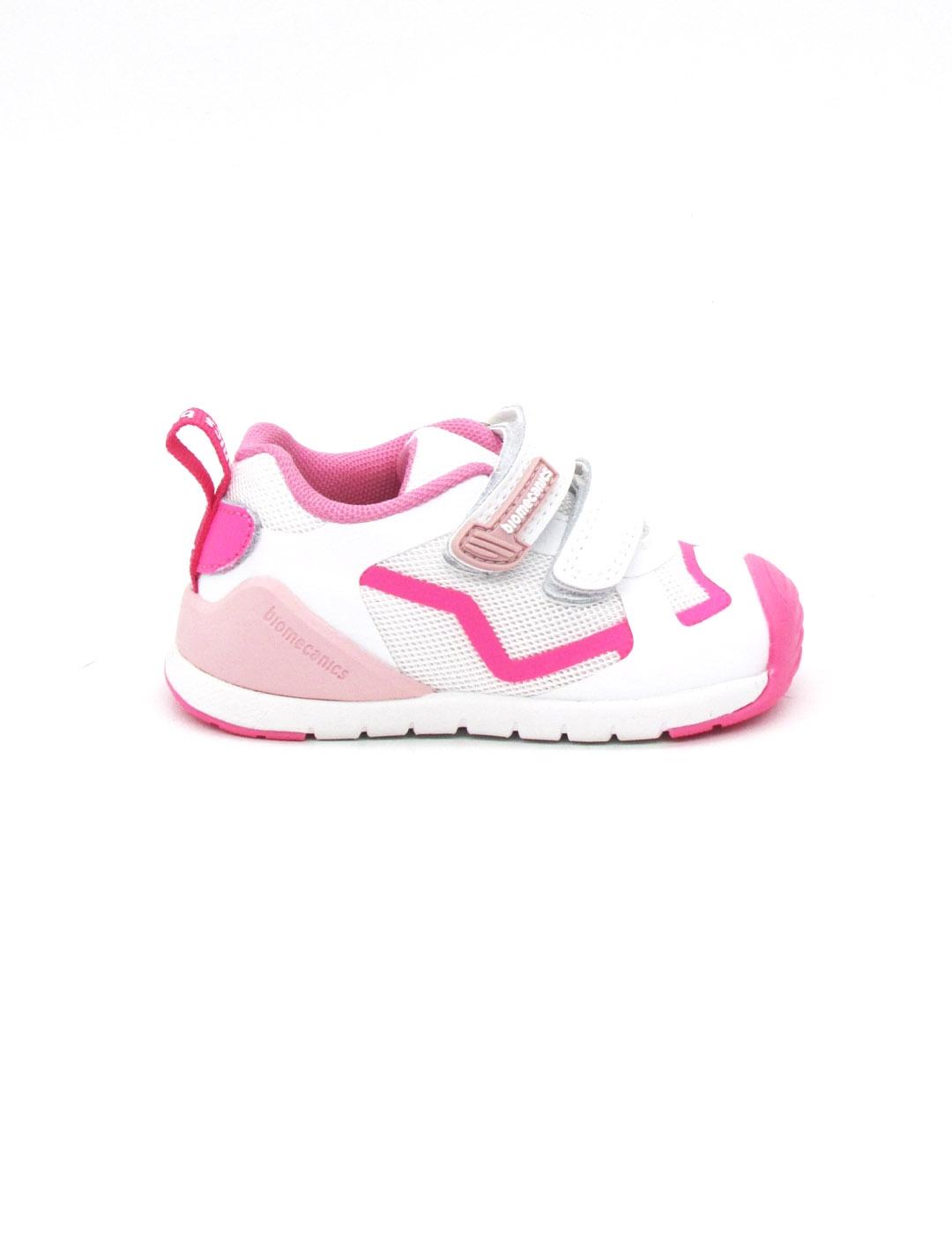 Zapatilla Biomecanics 252133-D304 blanco/fuxia para niña