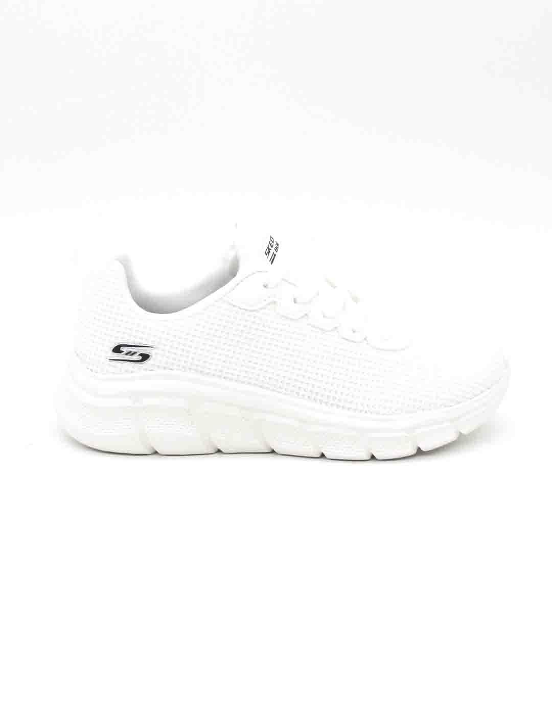 Zapatilla Skechers117346/W de color blanco oara mujer