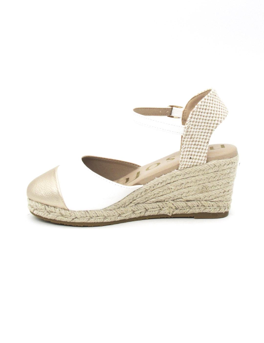 Alpargata Mysoft 25M111 de color  blanco/platino