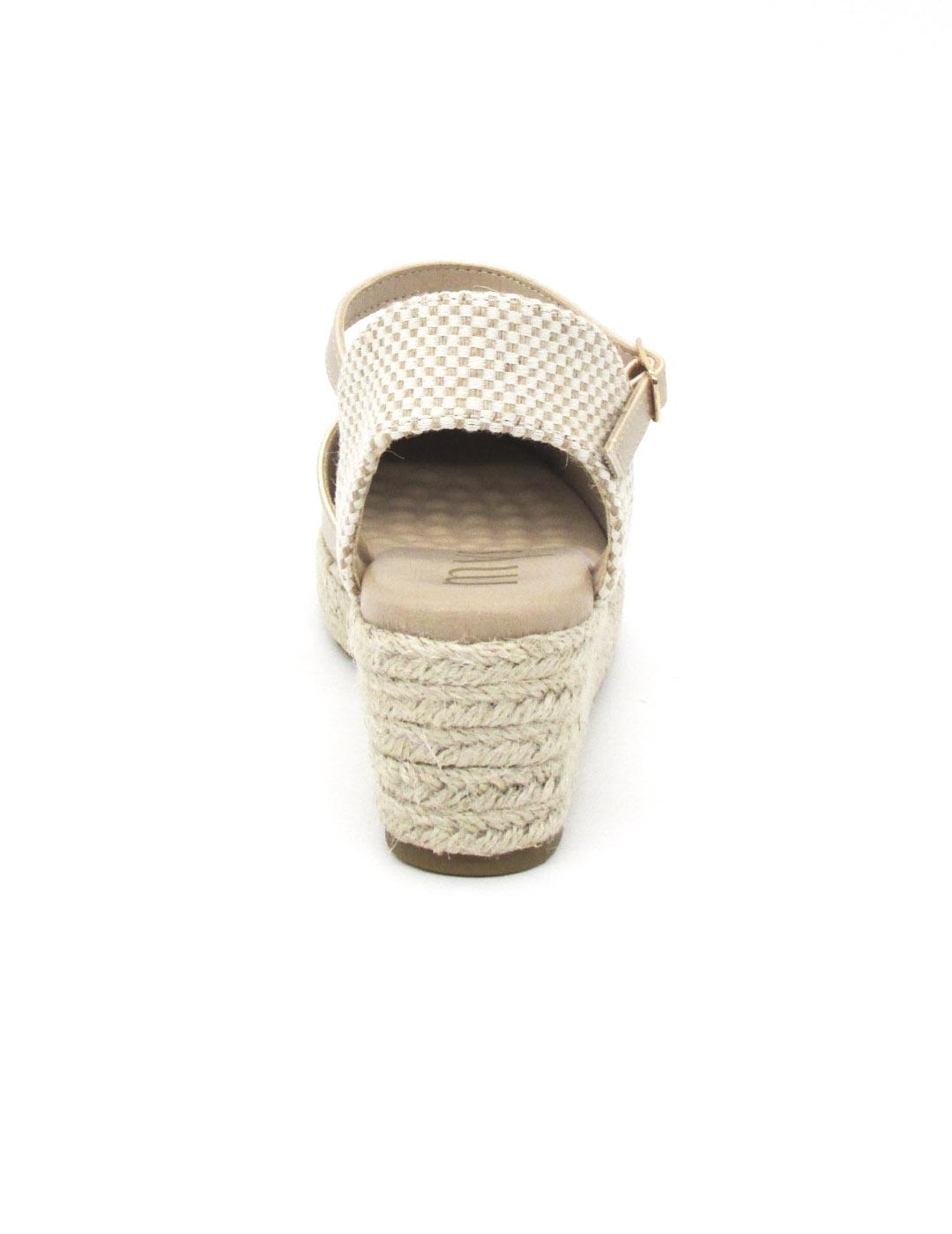 Alpargata Mysoft 25M111 de color  blanco/platino