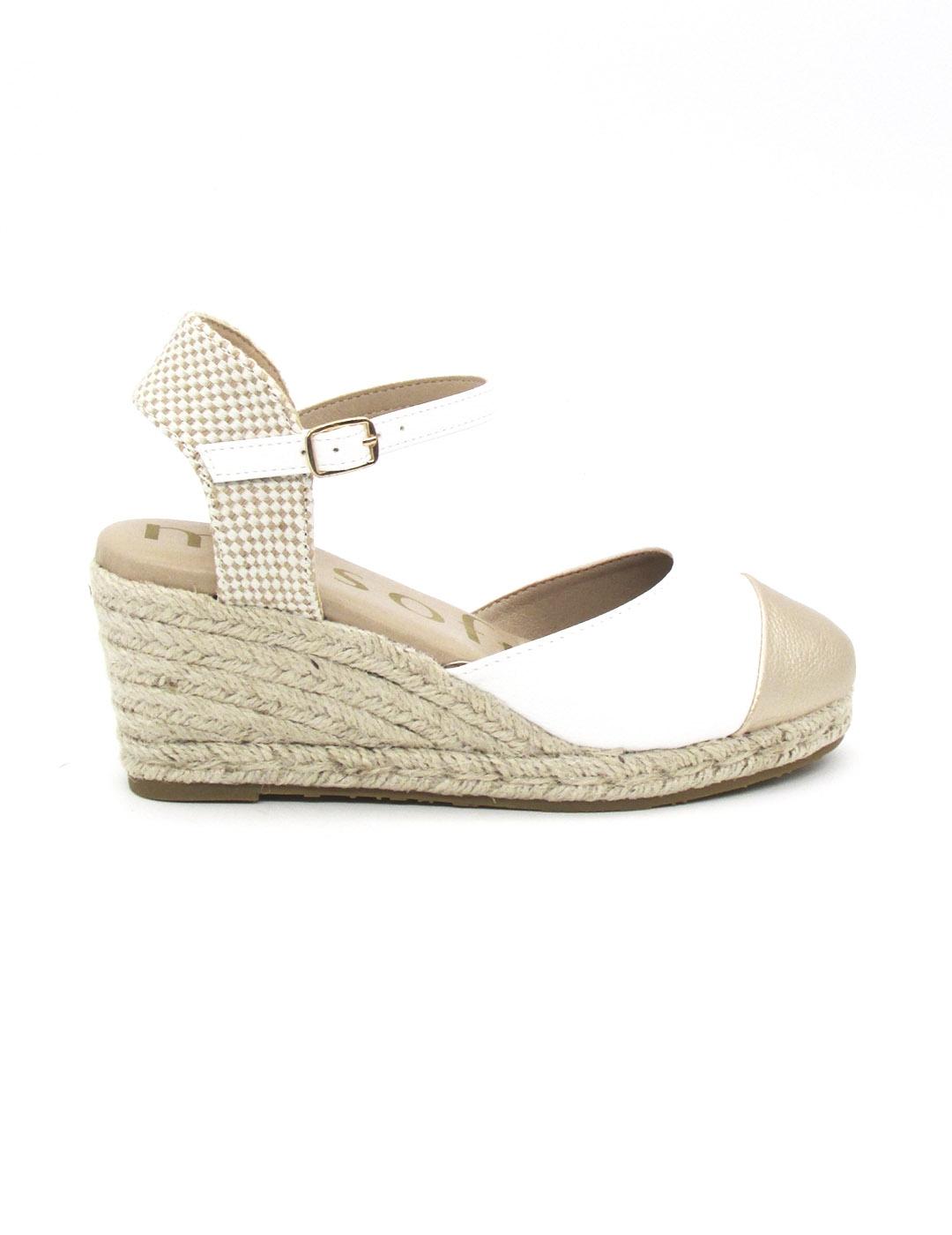 Alpargata Mysoft 25M111 de color  blanco/platino