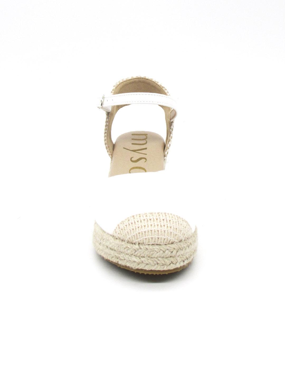 Alpargata Mysof t25M130 de color blanco con cuña