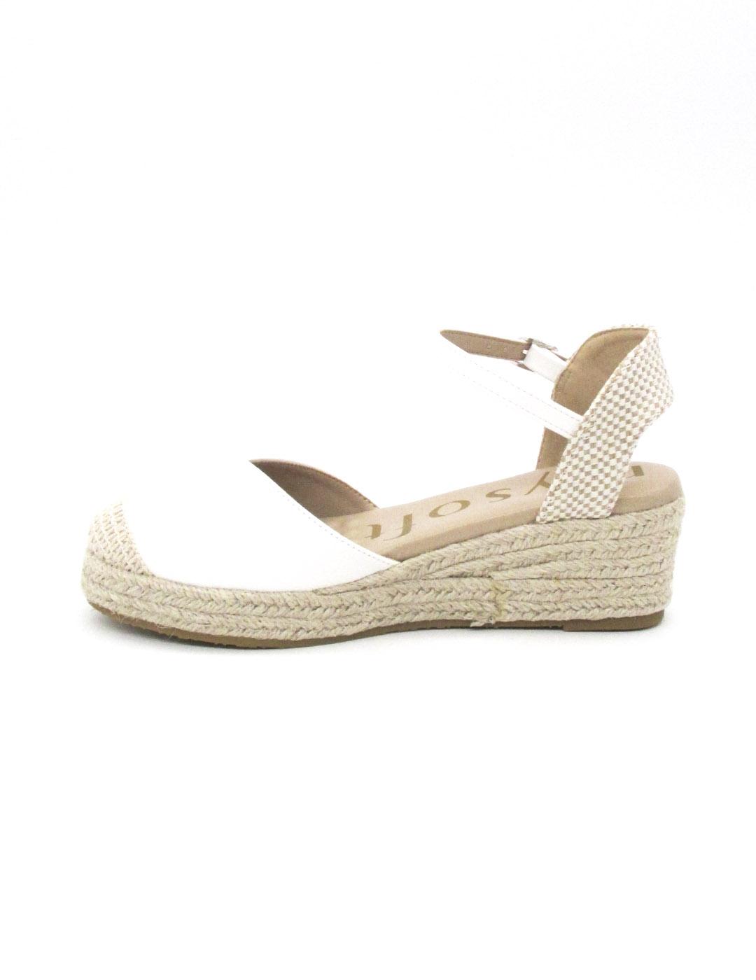 Alpargata Mysof t25M130 de color blanco con cuña