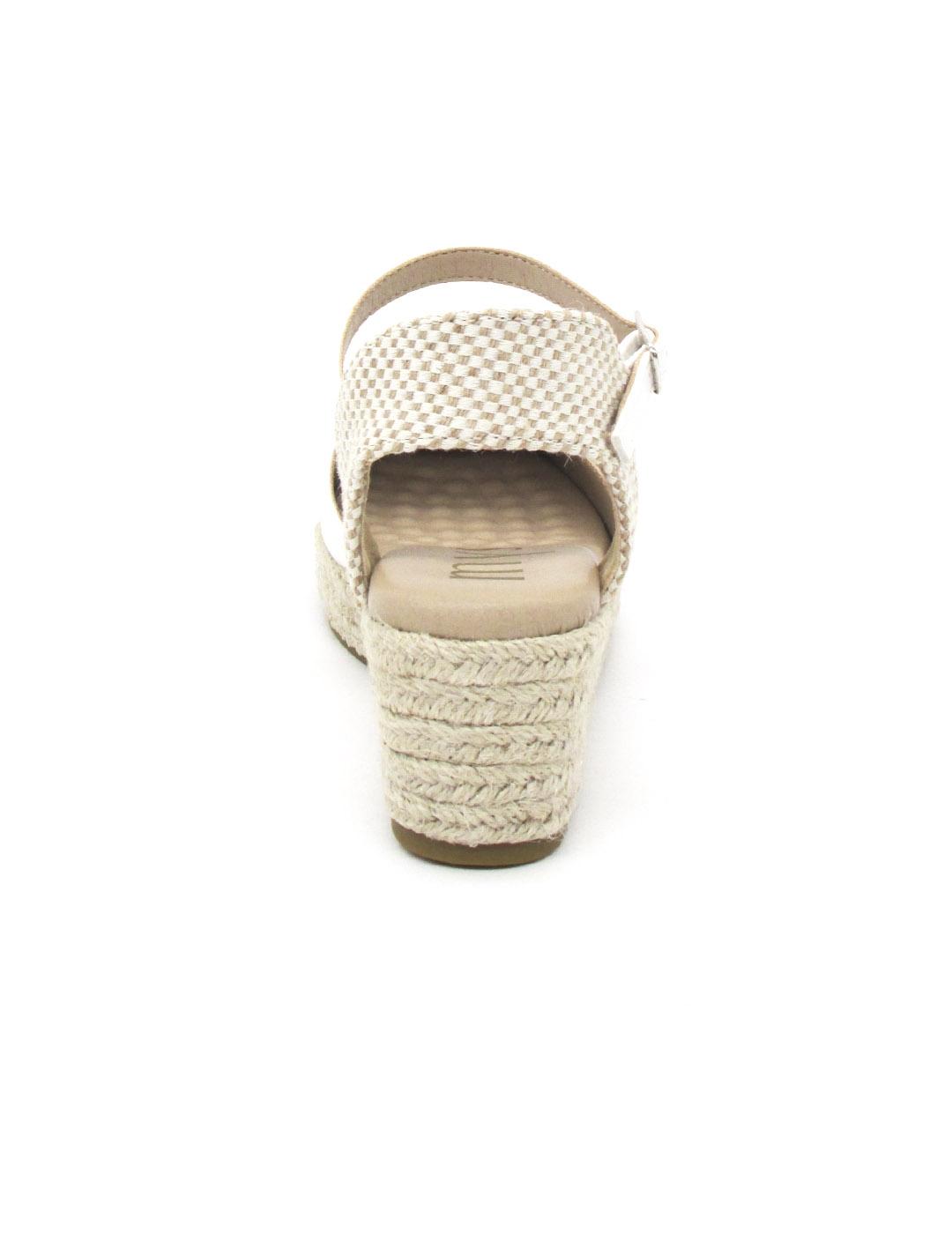 Alpargata Mysof t25M130 de color blanco con cuña