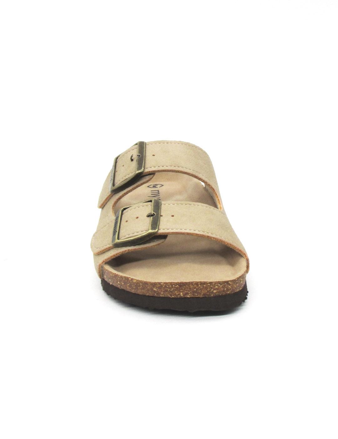 Sandalia Bio Mysoft 25M075 de color arena para mujer
