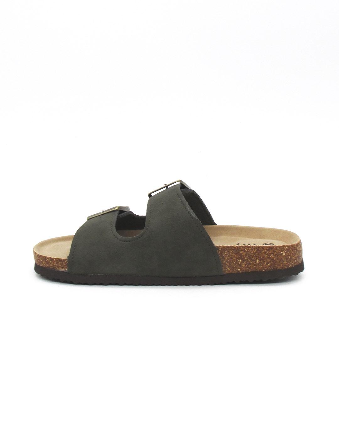 Sandalia Bio  Mysoft 25M075 de color Kaki para mujer