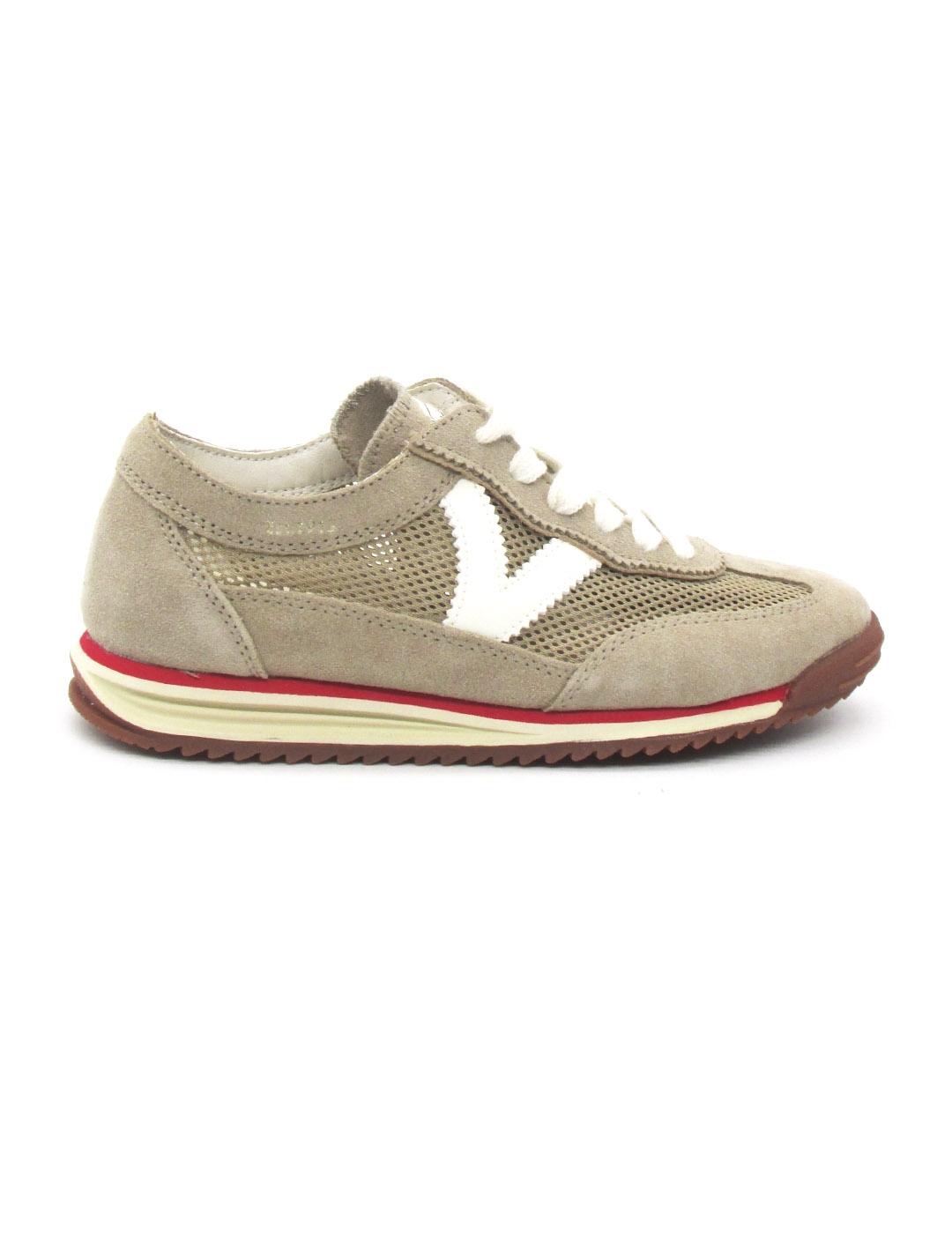 Zapatilla Victoria 1158105 de color beige para mujer