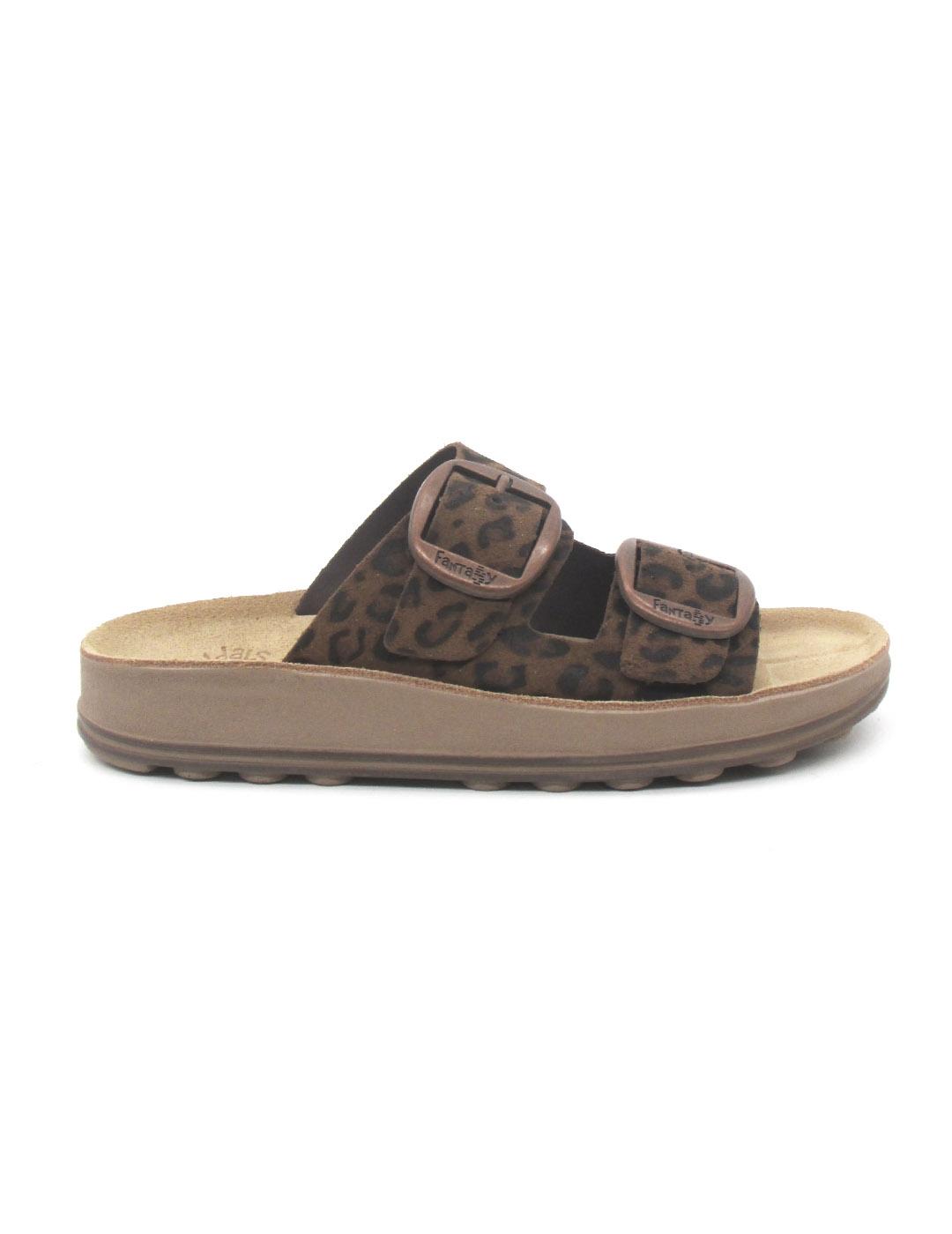 Sandalia Fantasy Sandals Bio leopardo para mujer