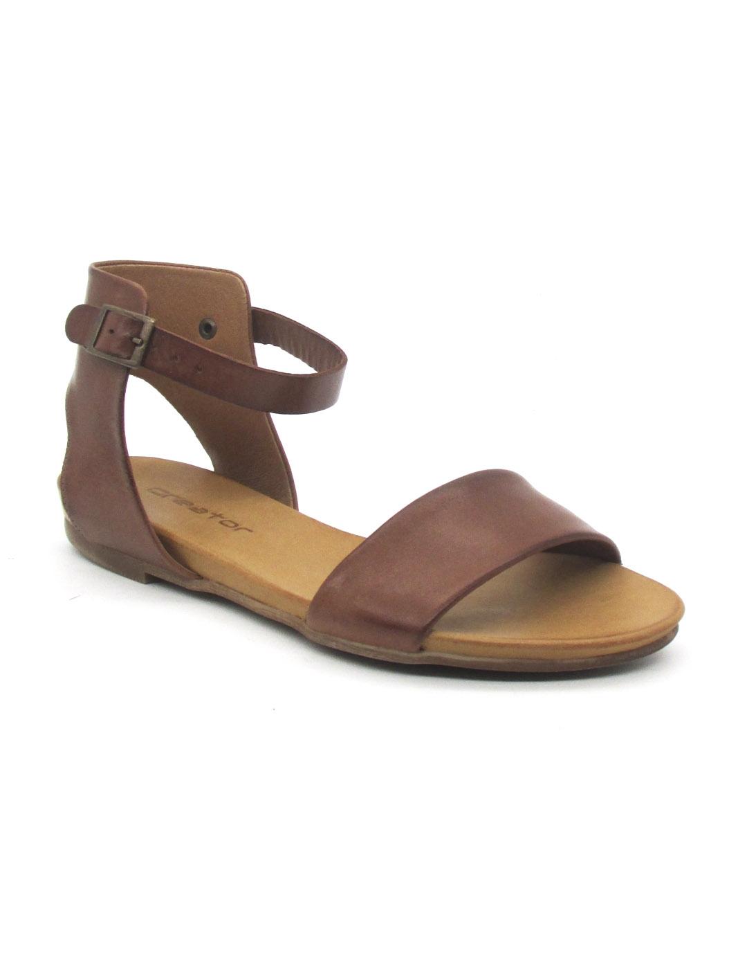 Sandalia Creator S-1655-03 para mujer de color cuero